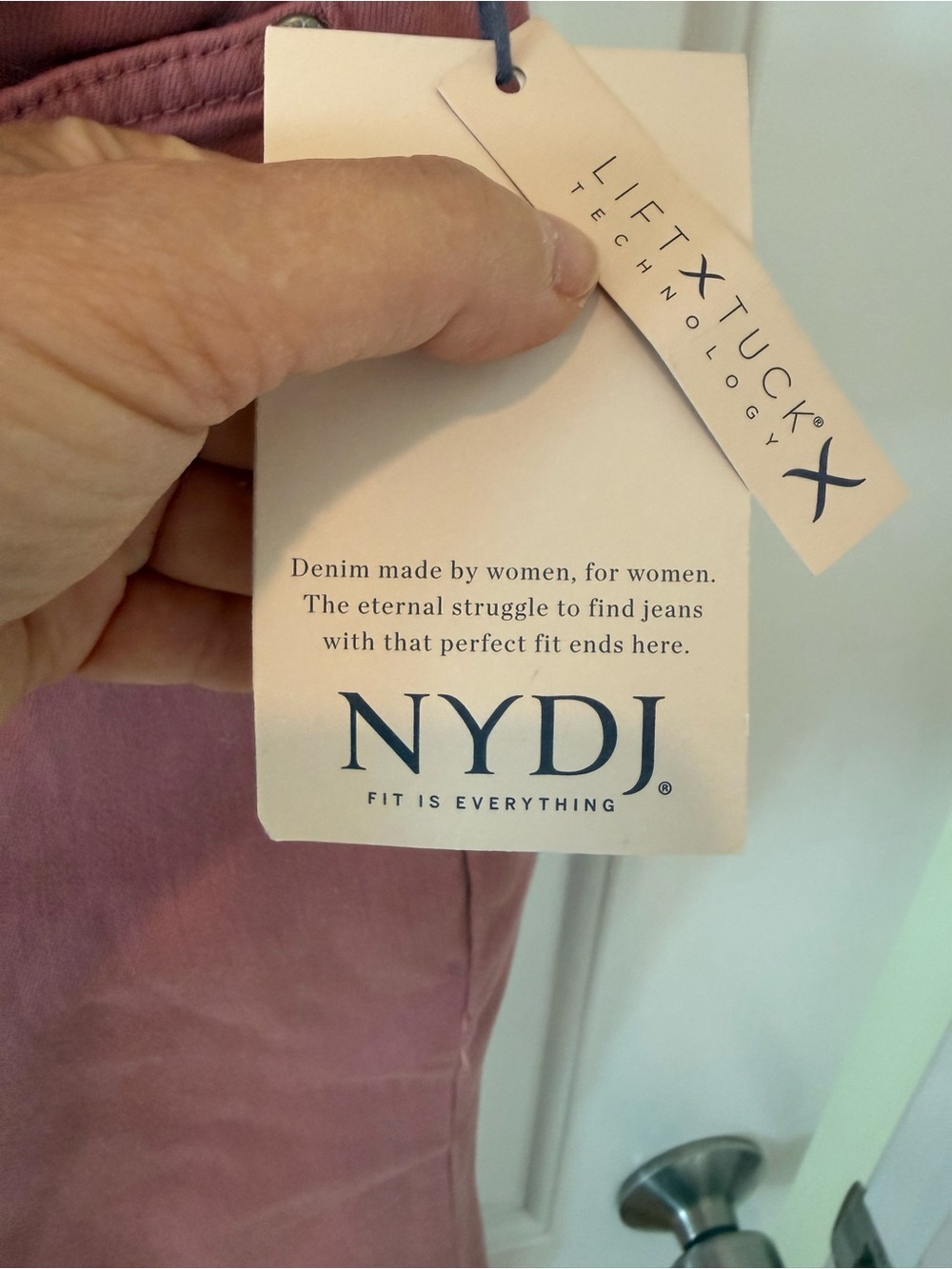 NYDJ Straight Leg Jeans in Dusty Rose - Picture 4 of 8